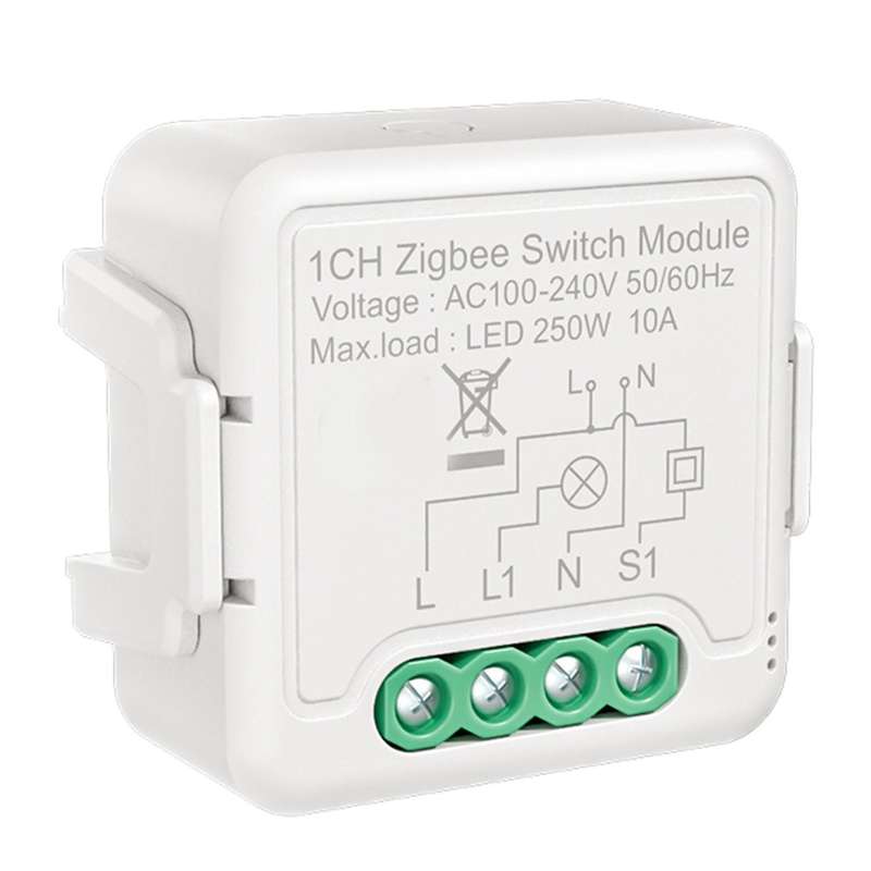 2x Tuya Zigbee Light Switch Module No Neutral Wire, 2 Way(1 Gang)