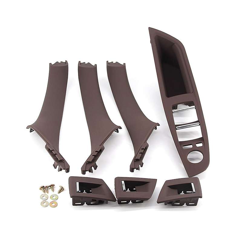 7pcs Car Inner Door Handle Panel Trim For-bmw 5x F10 F11 F17 F18