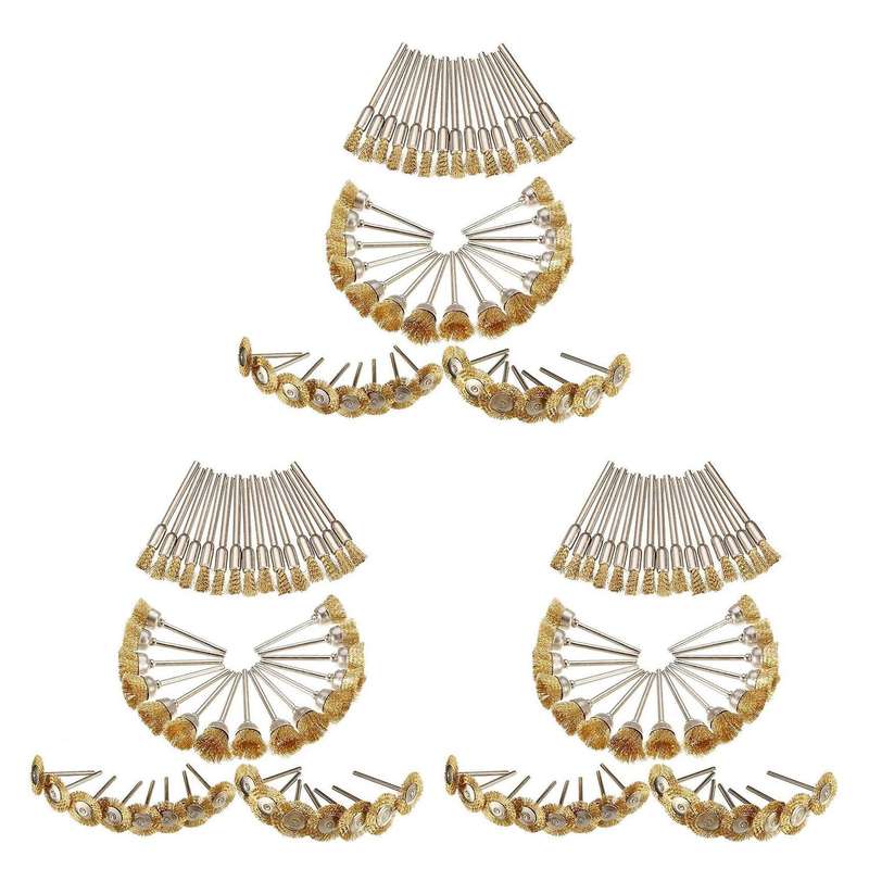 135pcs Copper Wire Brush Wheel Sanding Accessories for Rotary Grinder