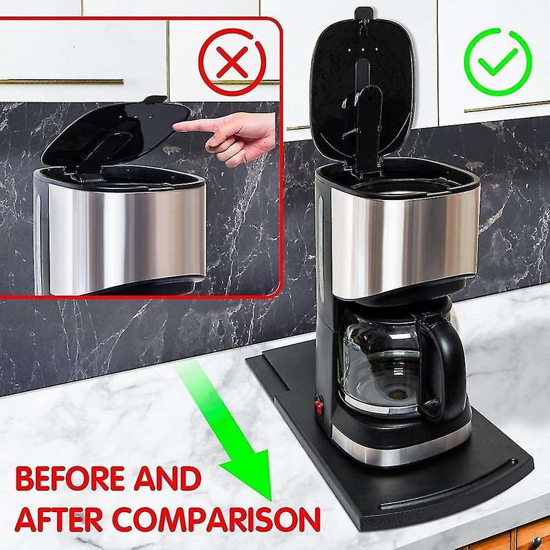 2 Pcs Kitchen Caddy Sliding Tray for Coffee Maker, Appliance Slider