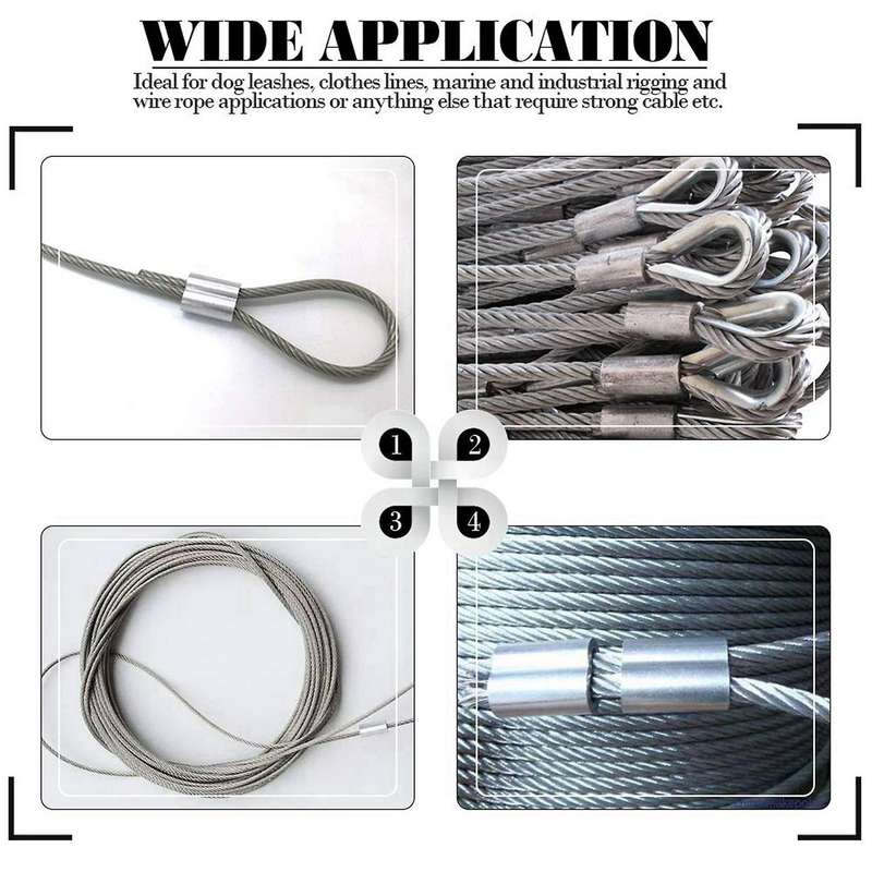 315pcsaluminum Crimping Loop Sleeve for Wire Rope and Cable Line