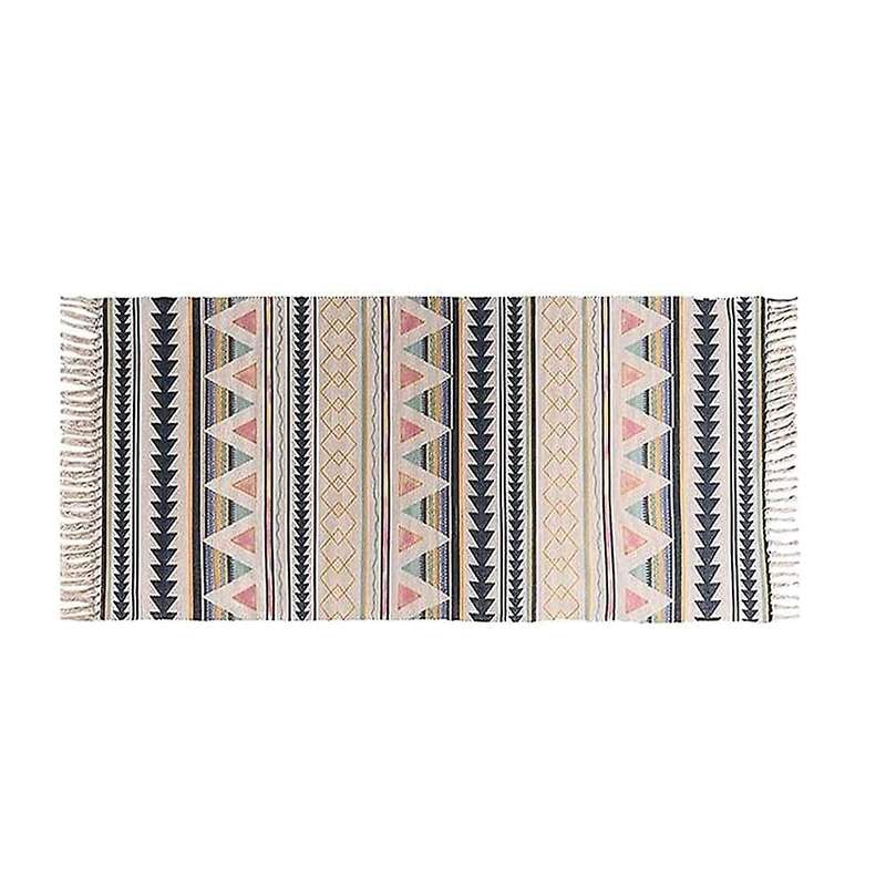Boho Carpet with Tassels Woven Carpet for Living Room Hallway Bedroom