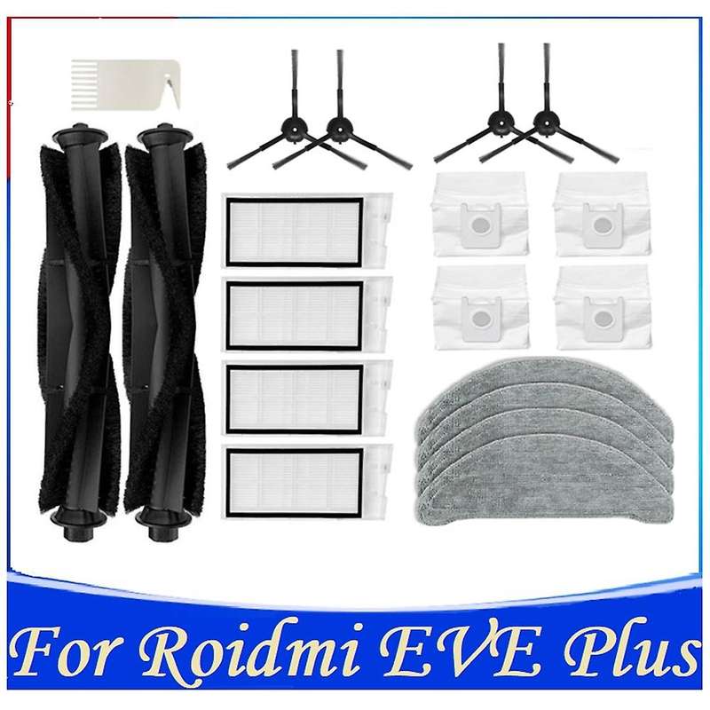 Main Side Brush Washable Hepa Filter Mop Cloth Dust Bag