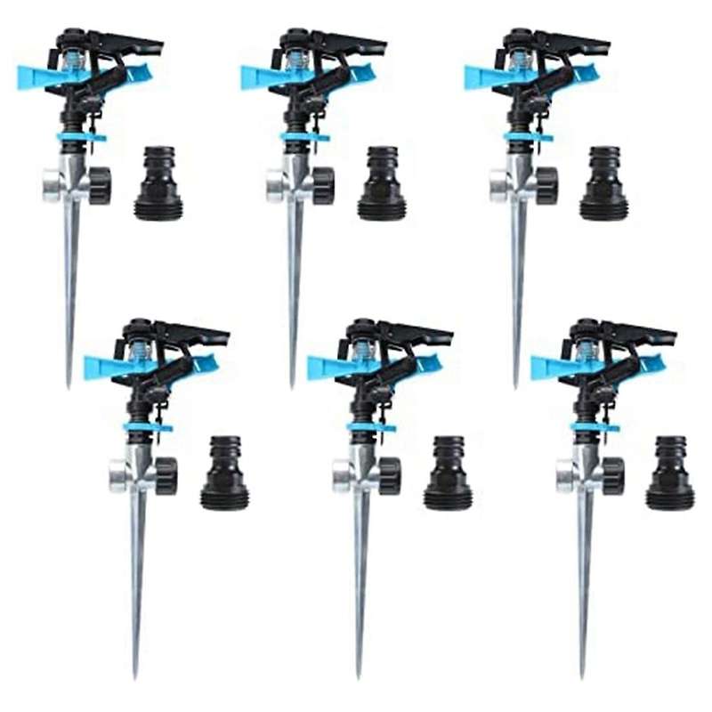 Pulsating Impact Sprinkler with 3/4inch Adapters for Lawn Irrigation