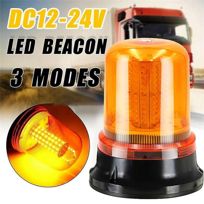 Amber 80led Beacon Lamp Rotating Strobe Emergency Warning Light
