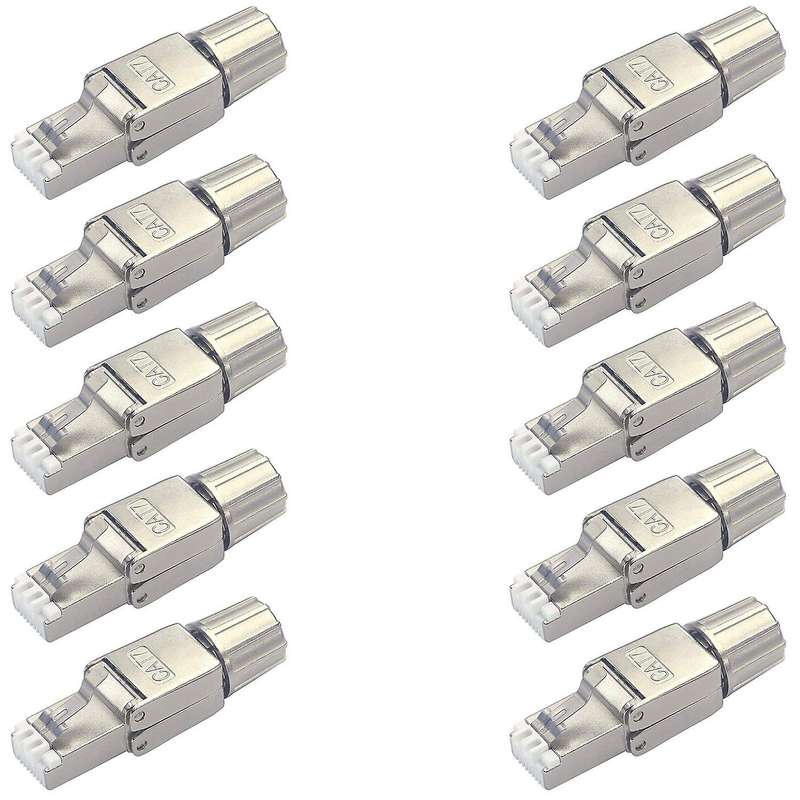 Rj45 Cat7 Connectors Tool-free Reusable Ethernet Termination Plugs