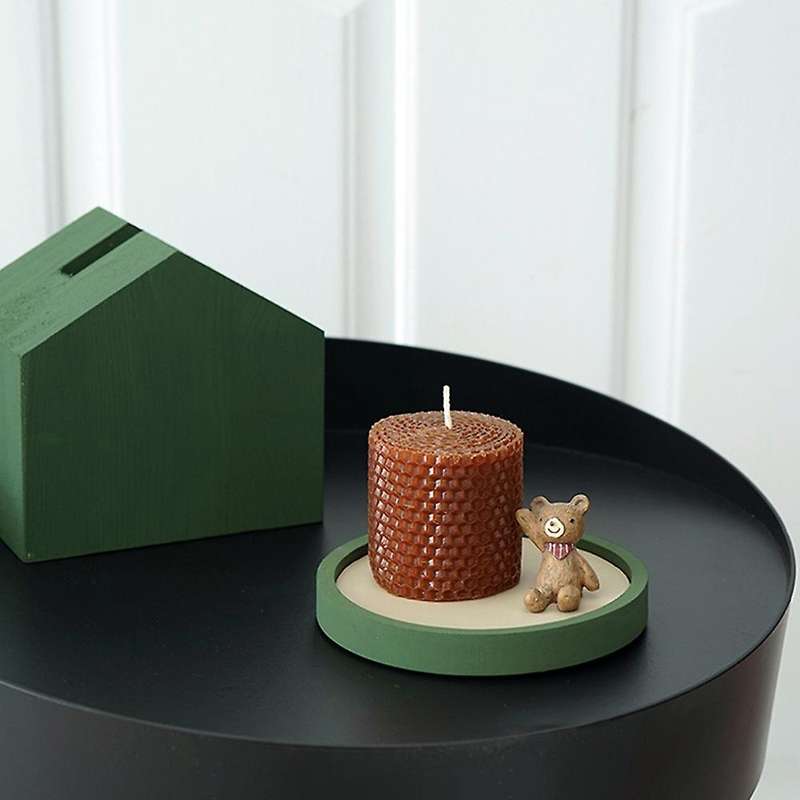 3pcs Coffee Trays Wood Pallet for Candle Holder Makeup Perfume