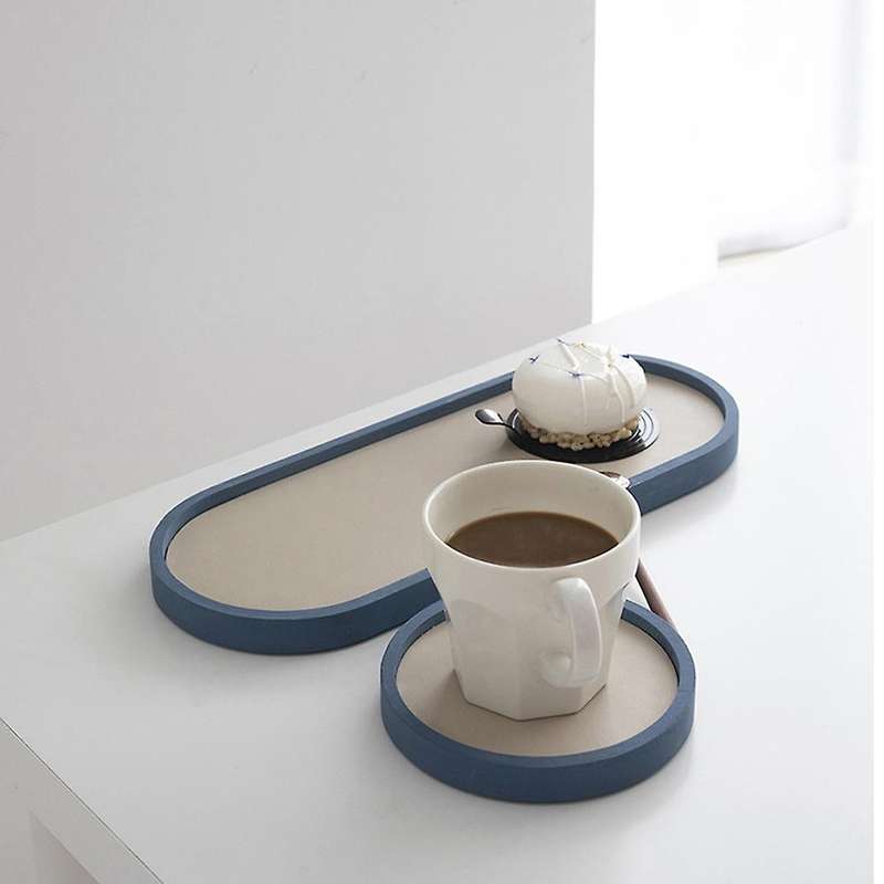 3pcs Coffee Trays Wood Pallet for Candle Holder Makeup Perfume