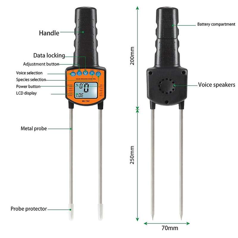 Grain Moisture Meter Jgl-188 for Corn Wheat Rice Bean Moisture Tester