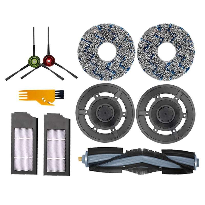 10pcs Accessories Kit Main Side Brushe Hepa Filter Mop Cloth Bracket