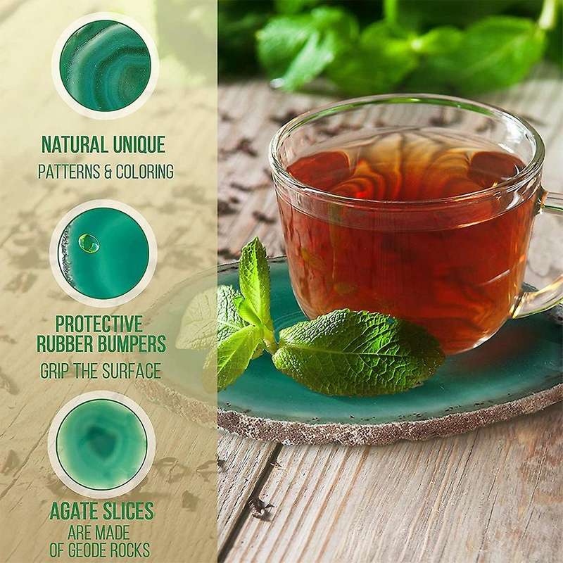 Green Stone Coaster,for Beverages,glass Agate Coasters,table Decor