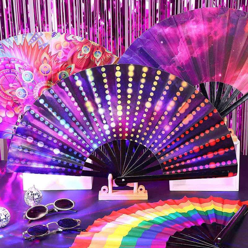 4 Pieces Hand Fan Folding Fans Craft Hand Fans