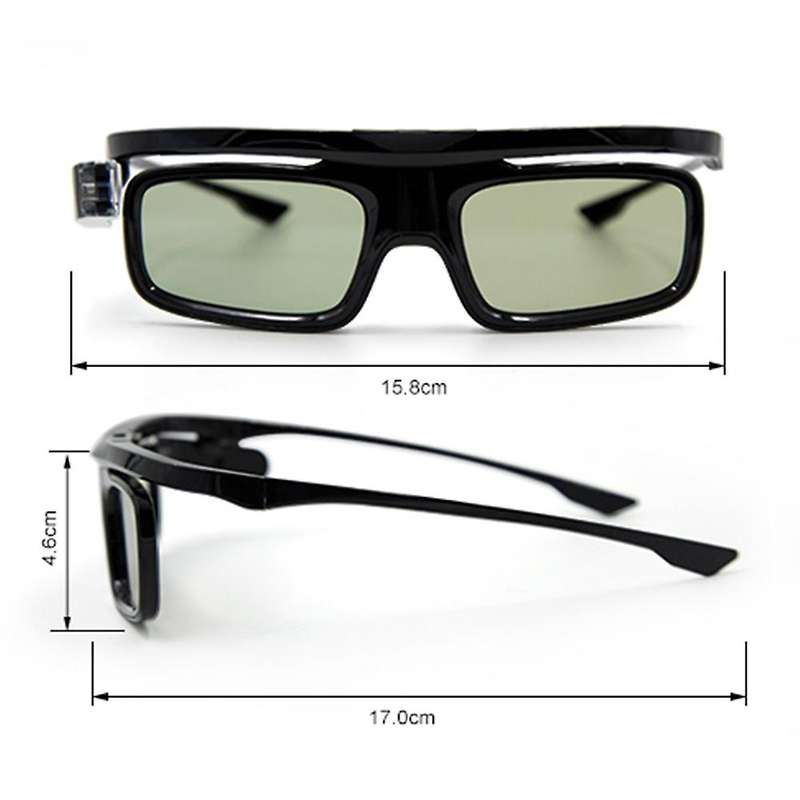 2pcs Dlp-link Active Shutter 3d Glass Gl1800 Rechargeable Eyewear