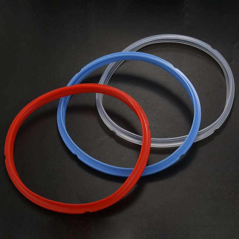 Silicone Sealing Ring, Red, Blue and Transparent White, Pack Of 12