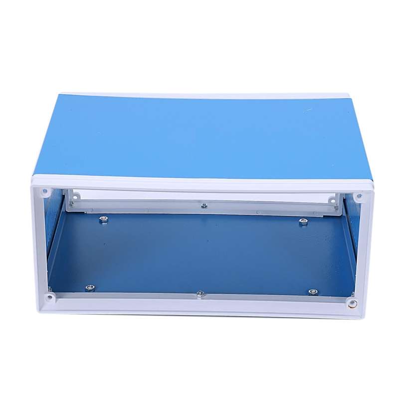 9.8" X 7.5" X 4.3" Blue Metal Enclosure Project Case Diy Junction Box