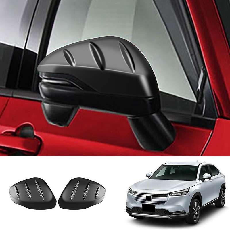 Car Matte Black Rearview Cover for Honda Hr-v Vezel Mugen Style