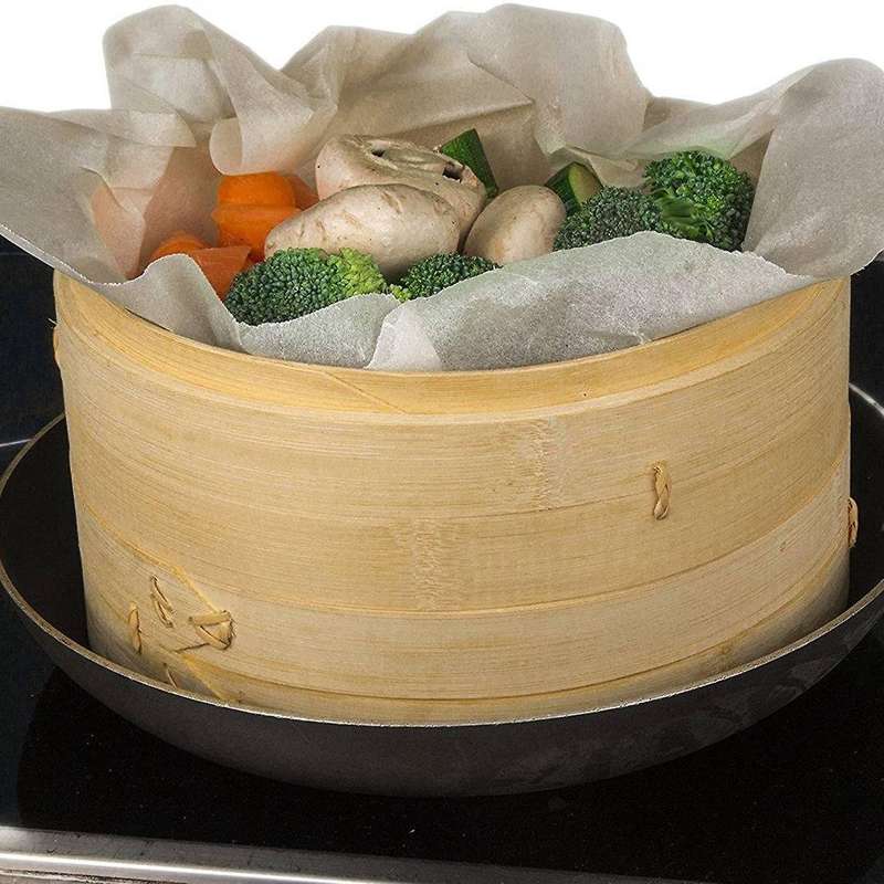 3 Piece Set - Bamboo Steamer Basket Great for Cooking,dim Sum