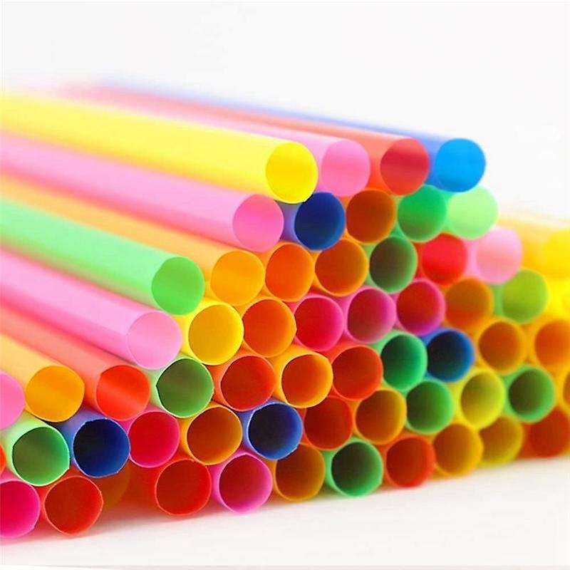 300pcs 10.3in Jumbo Straws Smoothie Straws Assorted Bright Colors