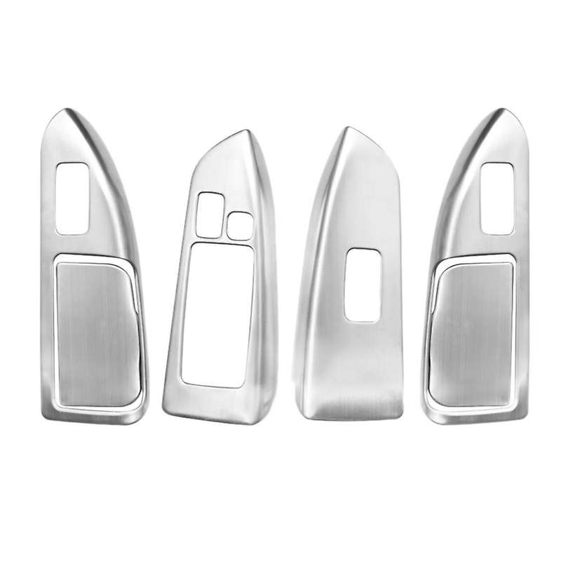 Silver Window Lift Button Cover Trim for Toyota Land Cruiser