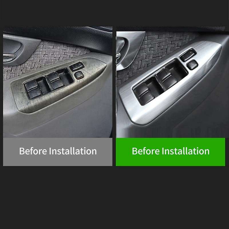 Silver Window Lift Button Cover Trim for Toyota Land Cruiser