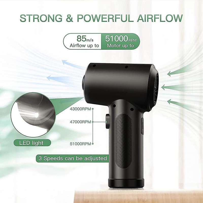 Cordless Air Duster,multi-use Portable Replaces Compressed Air Cans A
