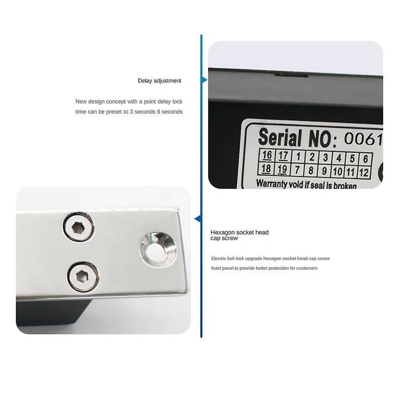 Electric Magnetic Lock 5 Wires Dc12v Nc/no Output with Timer