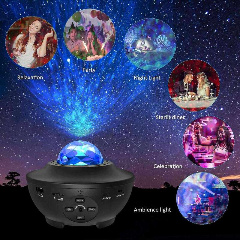 Galaxy Projector Night Light with Voice Control, 21 Lighting Effects