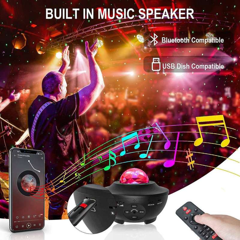 Galaxy Projector Night Light with Voice Control, 21 Lighting Effects