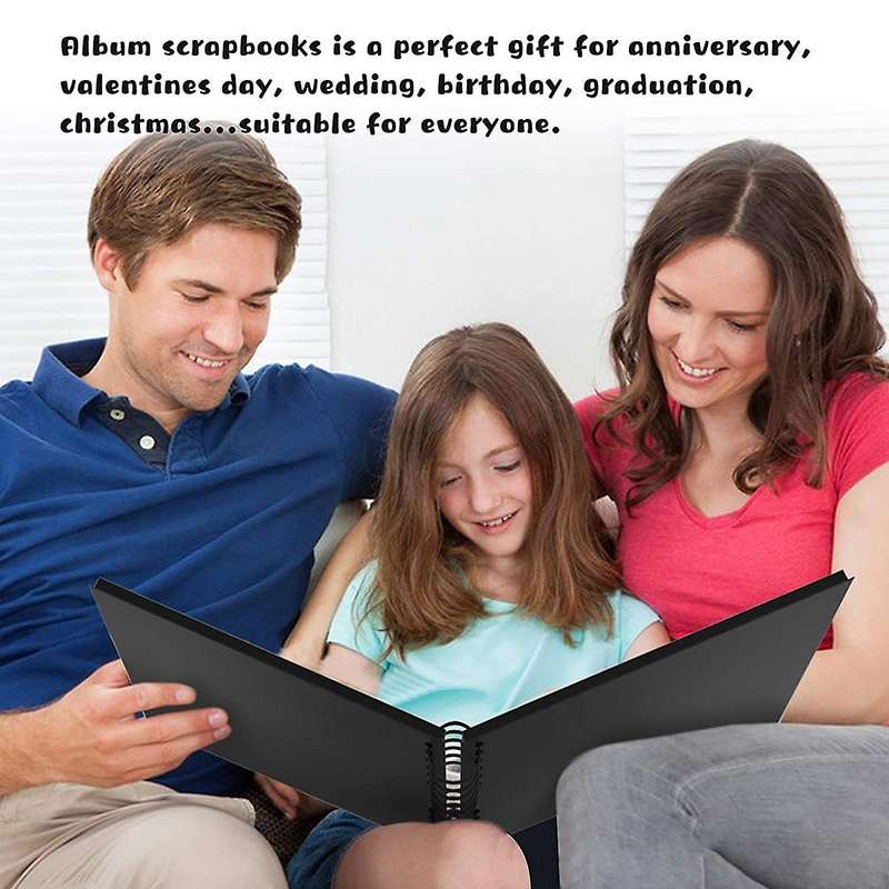 Scrapbook Photo Album Diy Memory Books with Metallic Marker Pens