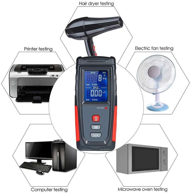 Emf Meter Usb Rechargeable, Radiation Detector for Home Appliances
