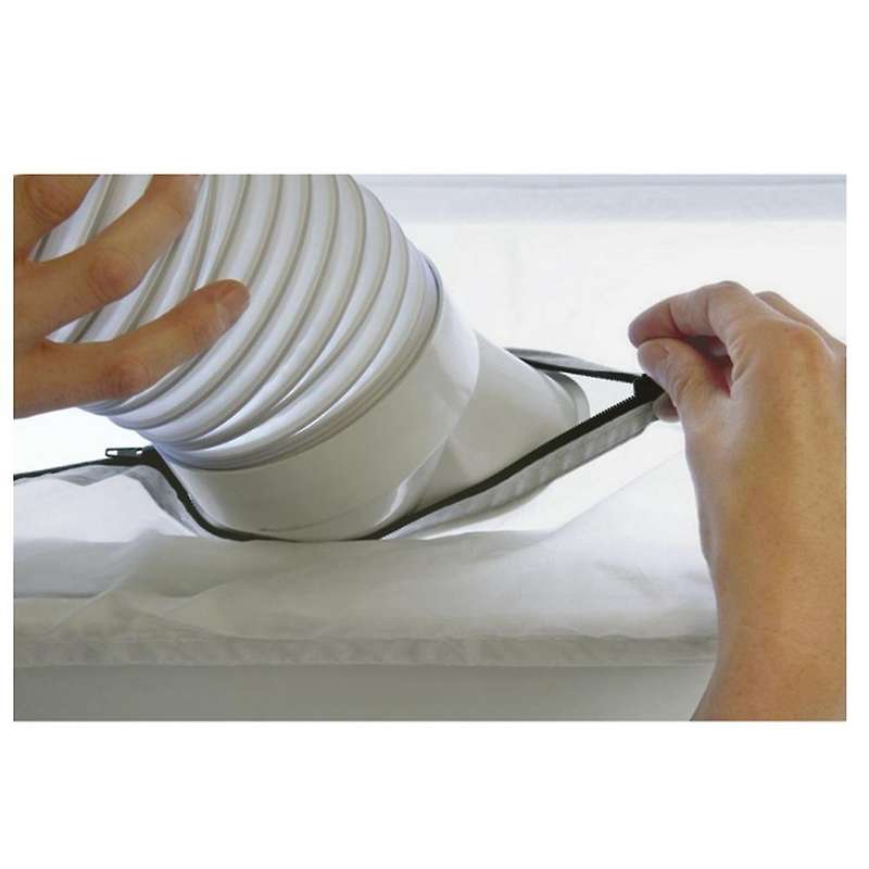 White + Gray Waterproof Pu Coating 4m Soft Cloth Sealing Baffle