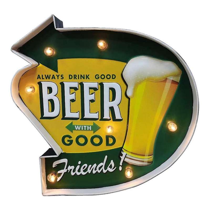 Coffee Bar Decor Metal Wall Retro Tin Vintage Signs Industrial Style