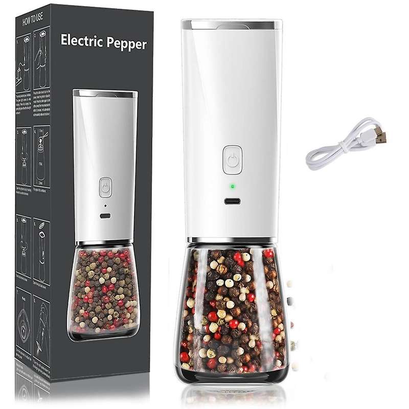 Electric Pepper Grinder, Usb Rechargeable Salt and Pepper Grinder