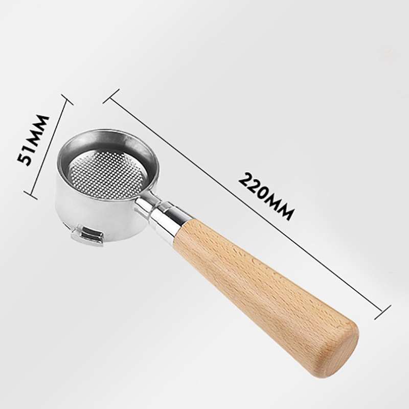 Tamper Wooden Handle Barista Espresso Machine 51mm Wood Color