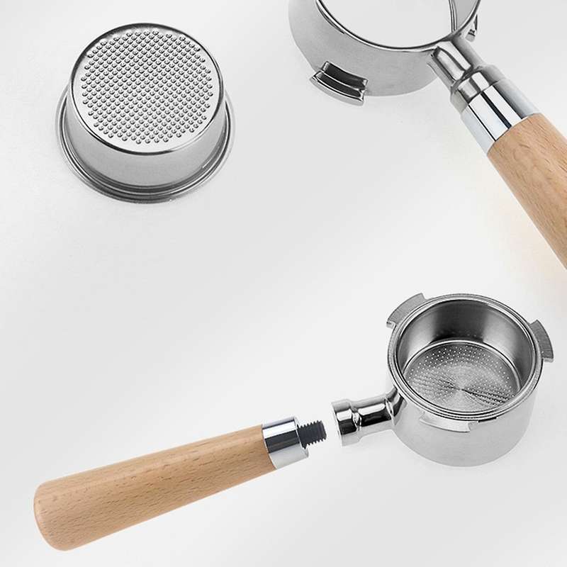 Tamper Wooden Handle Barista Espresso Machine 51mm Wood Color