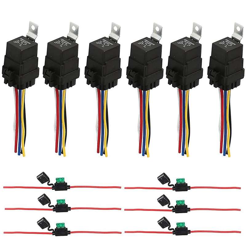 Relay 12v Dc 5-pin Waterproof with Harness & Inline Fuse Holder (6)