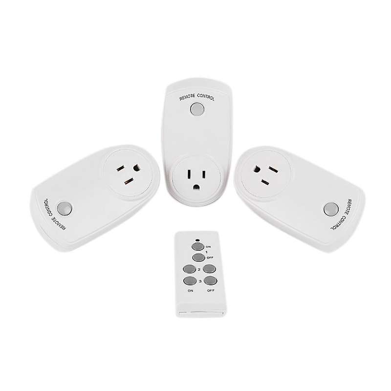4 Pcs Wireless Remote Outlet Switch Set for Lights Fans Small Us Plug