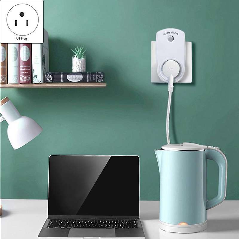 4 Pcs Wireless Remote Outlet Switch Set for Lights Fans Small Us Plug