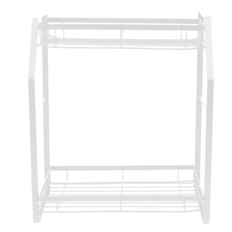 Spice Holder, 2 Tier Spice Rack Storage Rack for Seasoning Jars,white