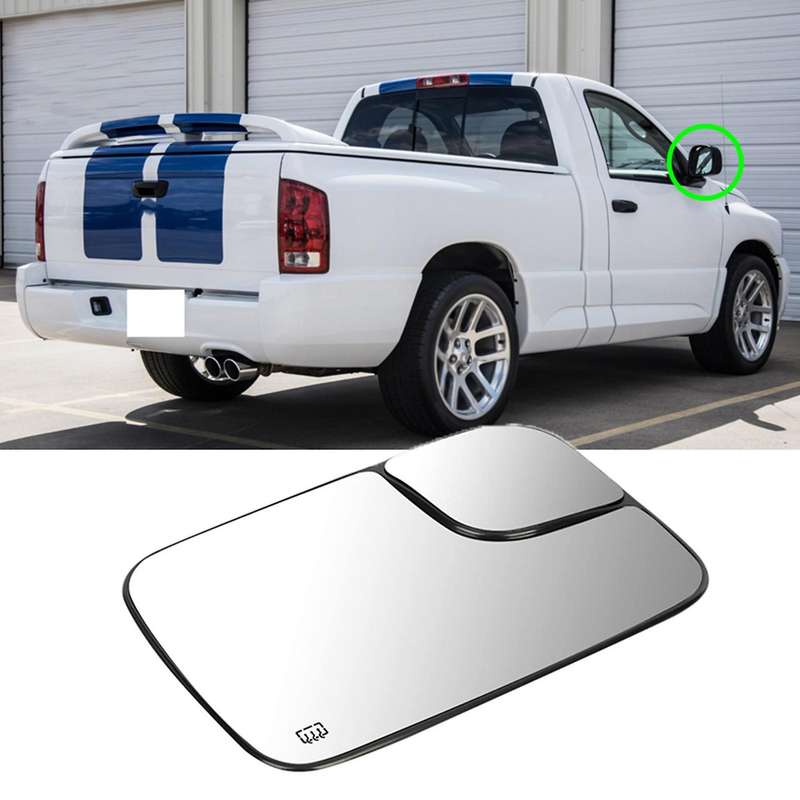 Car Right Rearview Heated Mirror Glass Towing Mirror Glass for Dodge