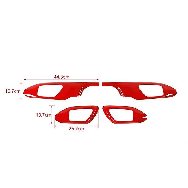 For Jeep Compass 2021 2022 Car Inner Door Handle Panel, Red