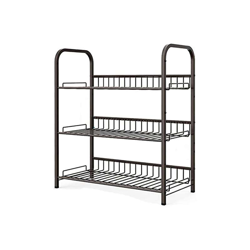 3-tier Adjustable Spice Rack, Expandable Countertop Seasoning,bronze