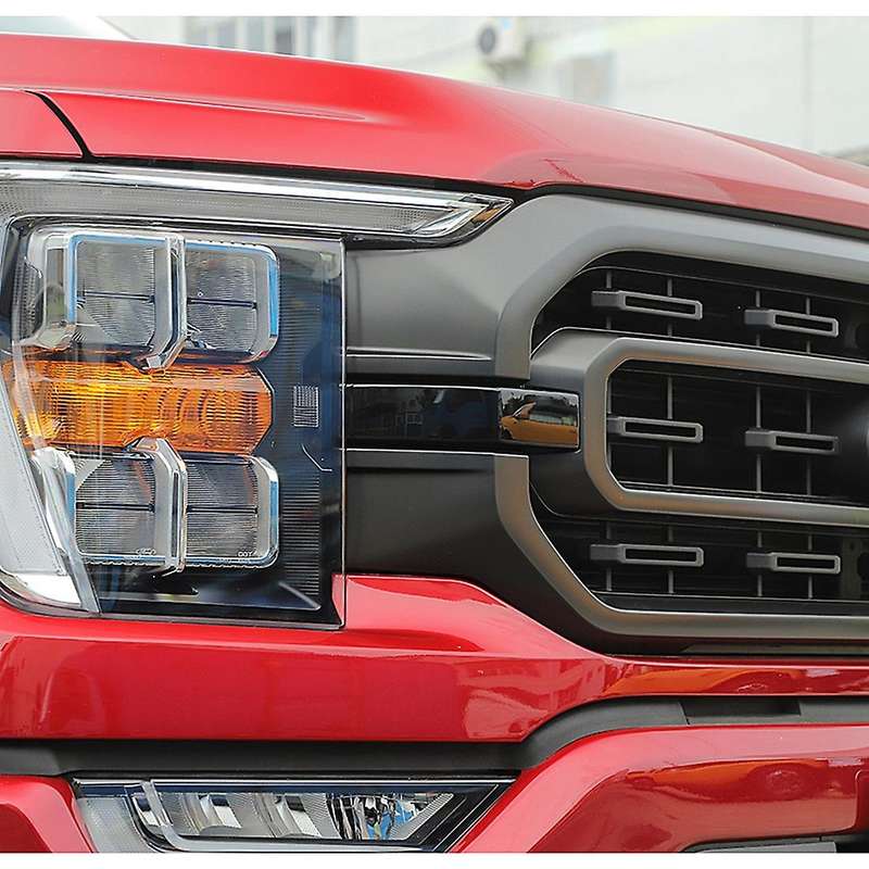 Front Bumper Grille Cover Trim Decoration Sticker,abs Black