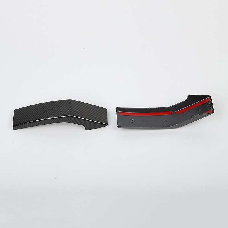 Front Bumper Grille Cover Trim Decoration Sticker, Abs Carbon Fiber