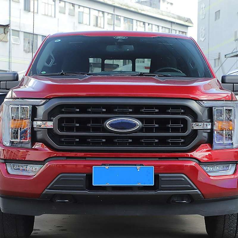 Front Bumper Grille Cover Trim Decoration Sticker, Abs Silver