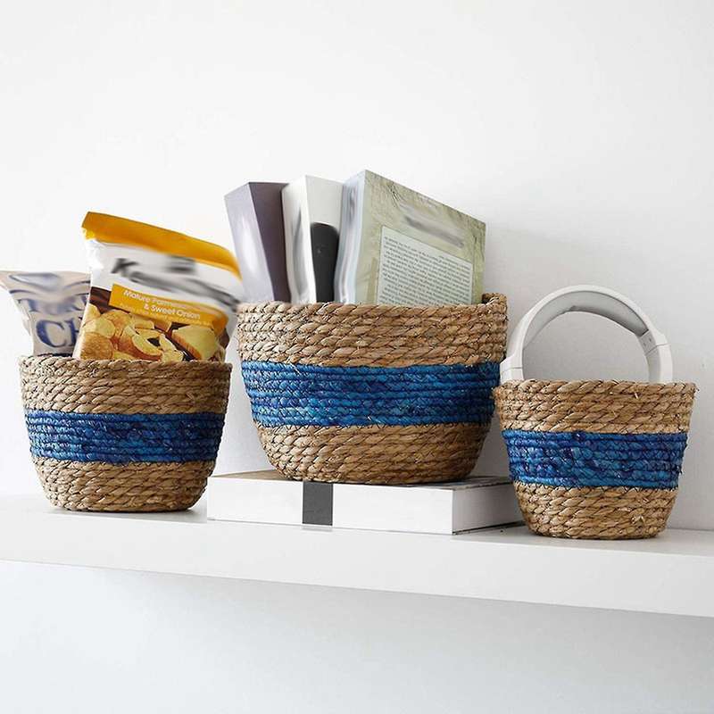 3pcs Seagrass Planter Basket Indoor Outdoor Hand Woven Storage
