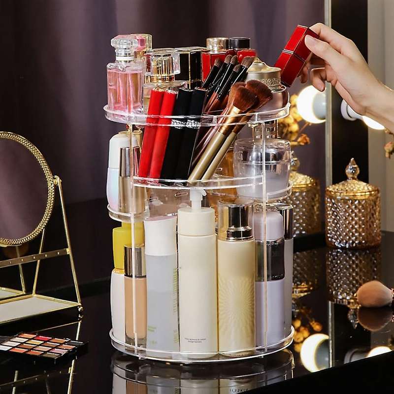 Diy Rotating Multilayer Cosmetic Organizer Skin Care Organizer 360 A