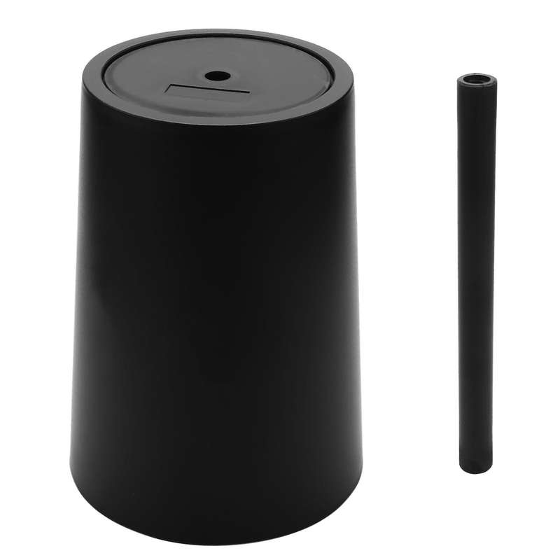 Toilet Brush and Holder Set, with Lid Longer Brush Plastic