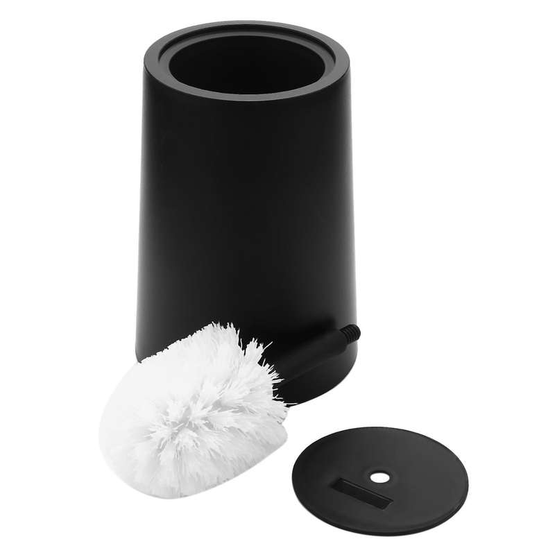 Toilet Brush and Holder Set, with Lid Longer Brush Plastic