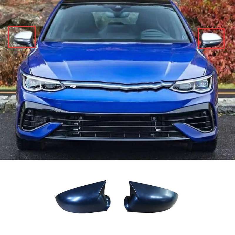 Car Glossy Black Ox Horn Rearview Side Glass Mirror Shell